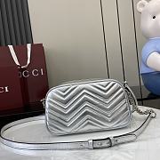 Fortok Gucci GG Marmont Small Shoulder Bag Silver 447632 24x13x7cm - 5
