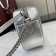 Fortok Gucci GG Marmont Small Shoulder Bag Silver 447632 24x13x7cm - 4