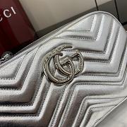 Fortok Gucci GG Marmont Small Shoulder Bag Silver 447632 24x13x7cm - 2