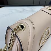 Fortok Gucci Blondie Shoulder Bag Light Pink Leather 815711 21.5x11x8cm - 6