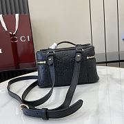 Fortok Gucci GG Emblem Super Mini Handbag Black 815949 20x12x5cm - 6