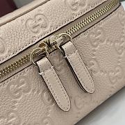 Fortok Gucci GG Emblem Super Mini Handbag Light Pink 815949 20x12x5cm - 4