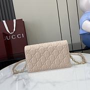 Fortok Gucci GG Emblem Super Mini Shoulder Bag Light Pink 818705 20x12.5x4cm - 1