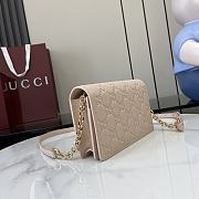 Fortok Gucci GG Emblem Super Mini Shoulder Bag Light Pink 818705 20x12.5x4cm - 6