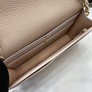 Fortok Gucci GG Emblem Super Mini Shoulder Bag Light Pink 818705 20x12.5x4cm - 3