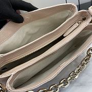 Fortok Gucci GG Emblem Small Shoulder Bag Light Pink 815263 29x17x10cm - 6