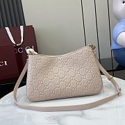 Fortok Gucci GG Emblem Small Shoulder Bag Light Pink 815263 29x17x10cm - 4