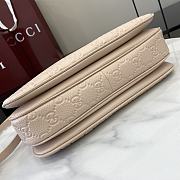 Fortok Gucci GG Emblem Small Shoulder Bag Light Pink 815263 29x17x10cm - 3