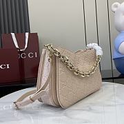 Fortok Gucci GG Emblem Small Shoulder Bag Light Pink 815263 29x17x10cm - 2
