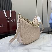 Fortok Gucci GG Emblem Small Shoulder Bag Light Pink 815409 25.5x20x5cm - 6