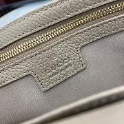 Fortok Gucci GG Emblem Super Mini Shoulder Bag Taupe Leather 818705 20x12.5x4cm - 4