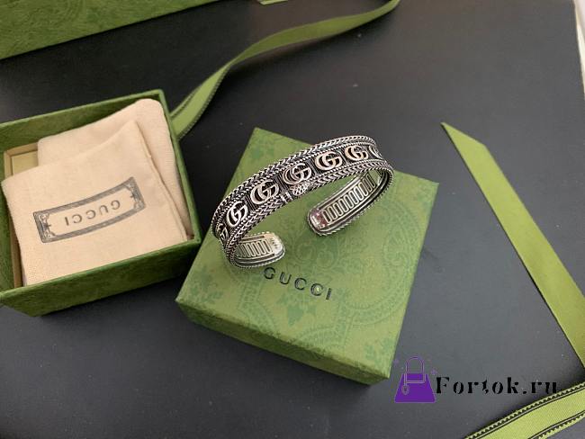 Fortok Gucci GG Logo Open Bracelet - 1