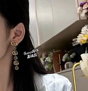 Fortok Gucci Double G Floral Dangling Earrings - 6