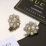 Fortok Gucci Floral Colorful Diamond Earrings - 4