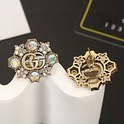 Fortok Gucci Floral Colorful Diamond Earrings - 3