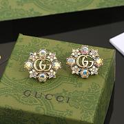 Fortok Gucci Floral Colorful Diamond Earrings - 2