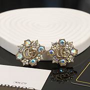 Fortok Gucci Floral Colorful Diamond Earrings - 1