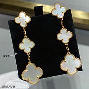Fortok Van Cleef & Arpels  Three White Four-leaf Clover Earrings in Gold / Silver - 1