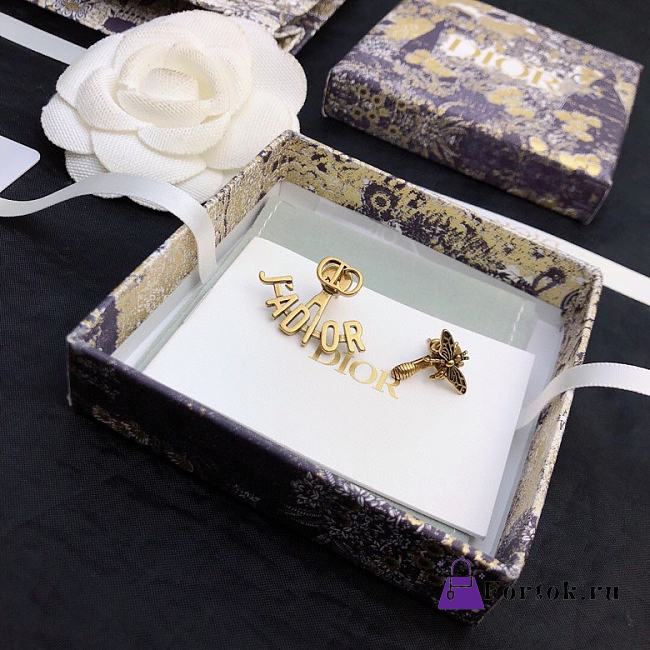Fortok Dior CD Letter Earrings - 1