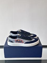 Fortok Dior B01 Sneakers Dark Blue Suede Leather - 1