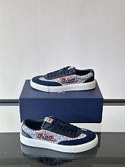 Fortok Dior B01 Sneakers Dark Blue Suede Leather - 4
