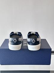 Fortok Dior B01 Sneakers Dark Blue Suede Leather - 3
