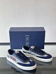 Fortok Dior B01 Sneakers Dark Blue Suede Leather - 2
