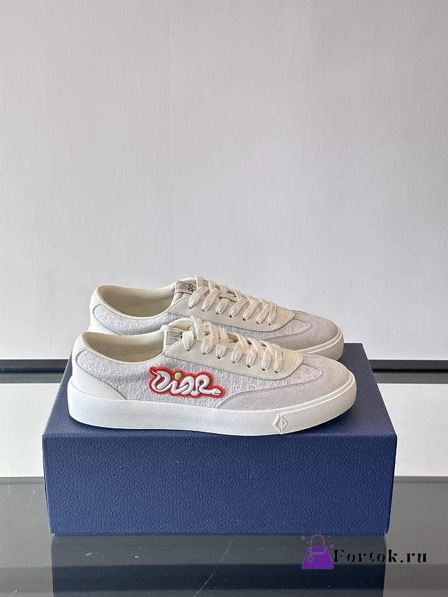 Fortok Dior B01 Sneakers Grey Suede Leather - 1