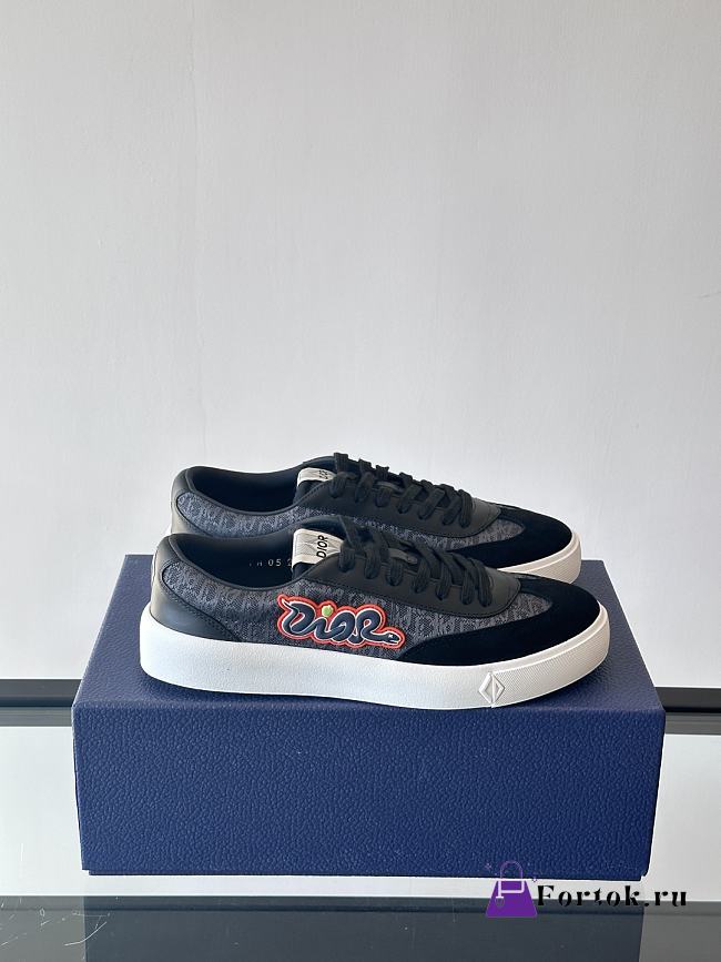 Fortok Dior B01 Sneakers Black Suede Leather - 1