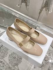 Fortok Dior Miss Dior Ballet Pumps Beige Patent Leather - 1