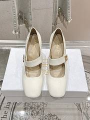 Fortok Dior Miss Dior Ballet Pumps White Patent Leather - 1