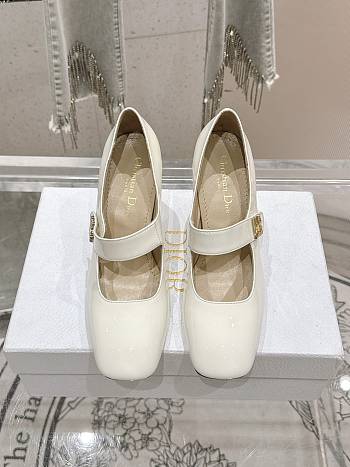 Fortok Dior Miss Dior Ballet Pumps White Patent Leather