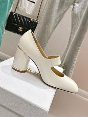 Fortok Dior Miss Dior Ballet Pumps White Patent Leather - 5