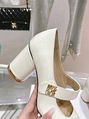 Fortok Dior Miss Dior Ballet Pumps White Patent Leather - 3