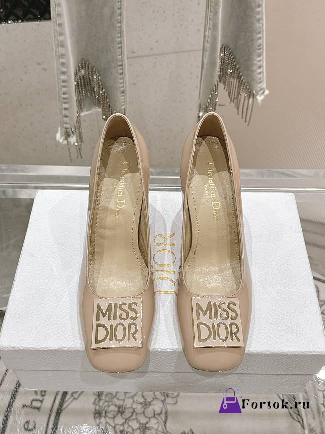 Fortok Dior Miss Dior Pump Beige Patent Leather  - 1