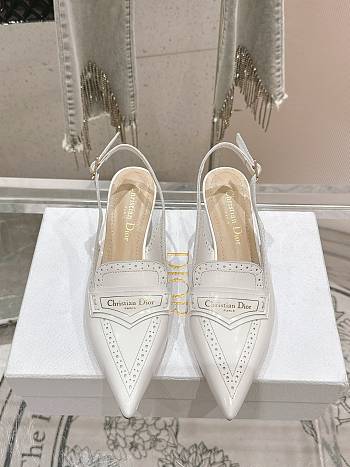 Fortok Dior Escarpin Slingback White