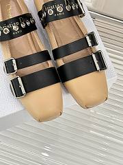 Fortok Dior Punk Ballerina Beige Cotton And Black Calfskin - 6