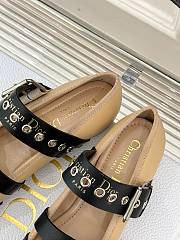 Fortok Dior Punk Ballerina Beige Cotton And Black Calfskin - 5