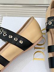 Fortok Dior Punk Ballerina Beige Cotton And Black Calfskin - 2