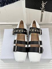 Fortok Dior Punk Ballerina White Cotton And Black Calfskin - 1