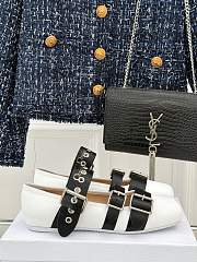 Fortok Dior Punk Ballerina White Cotton And Black Calfskin - 5