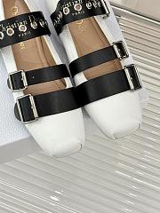 Fortok Dior Punk Ballerina White Cotton And Black Calfskin - 4