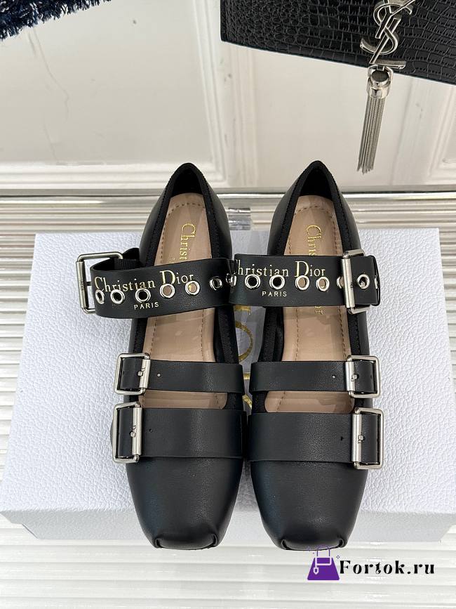 Fortok Dior Punk Ballerina Black Cotton And Black Calfskin - 1