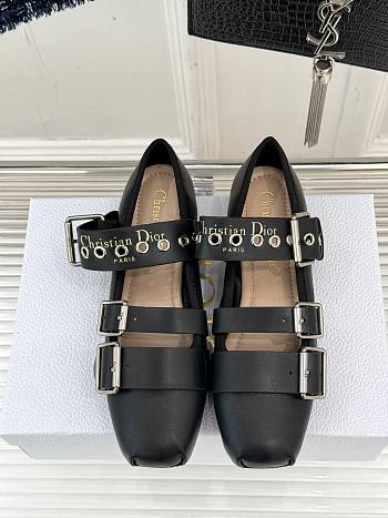 Fortok Dior Punk Ballerina Black Cotton And Black Calfskin