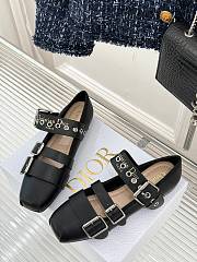 Fortok Dior Punk Ballerina Black Cotton And Black Calfskin - 6