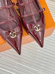Fortok Louis Vuitton Donkey 25S Mary Jane Shoes Burgundy - 4