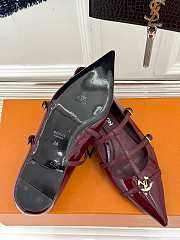 Fortok Louis Vuitton Donkey 25S Mary Jane Shoes Burgundy - 3