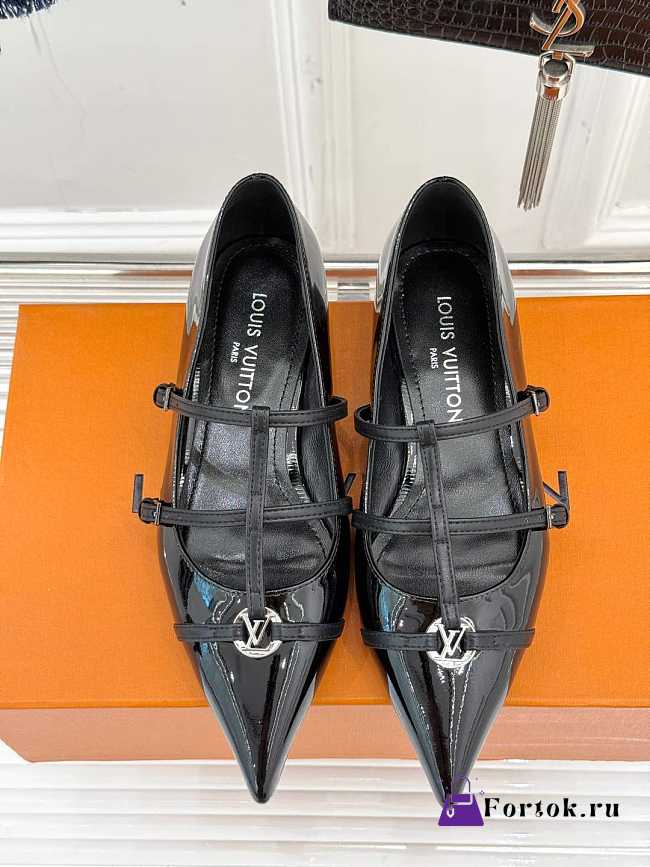 Fortok Louis Vuitton Donkey 25S Mary Jane Shoes Black - 1