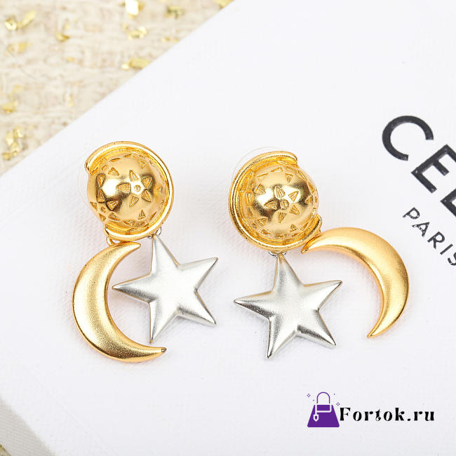 Fortok Celine Star Moon Earrings - 1