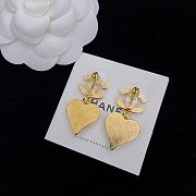 Fortok Chanel C Retro Small Heart Earrings - 6